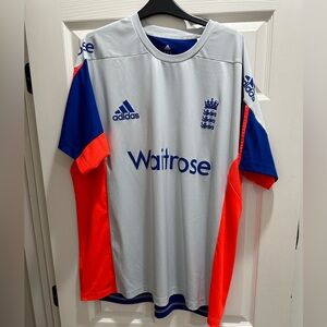 England Cricket Shirt 2015 Mens 2XL Adidas Team Jersey Waitrose Three Lions
